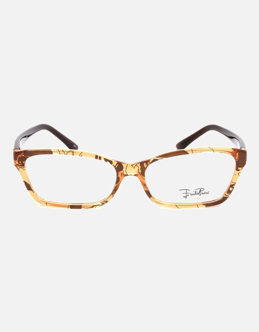 Plastic Frame Glasses with Hazel Detailing Women - Bicolor
