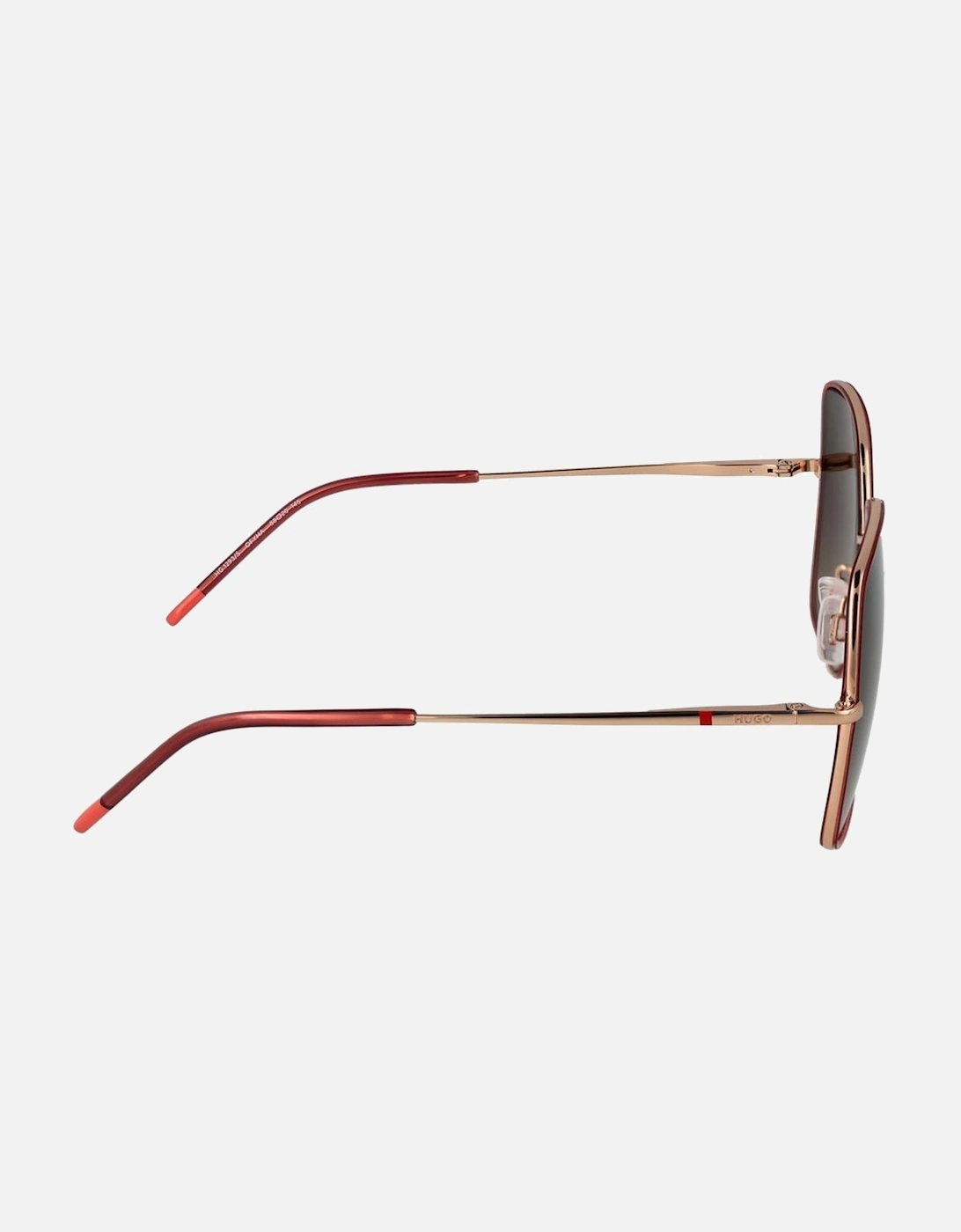 Metal Square Full-Rim Gradient Sunglasses Women - Red