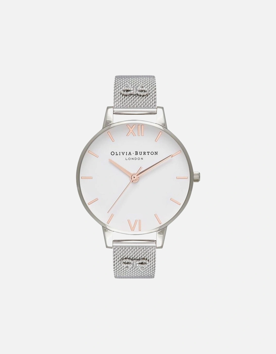 Quartz Stainless Steel Analog Watch with Sliding Clasp Women - Silver, 3 of 2
