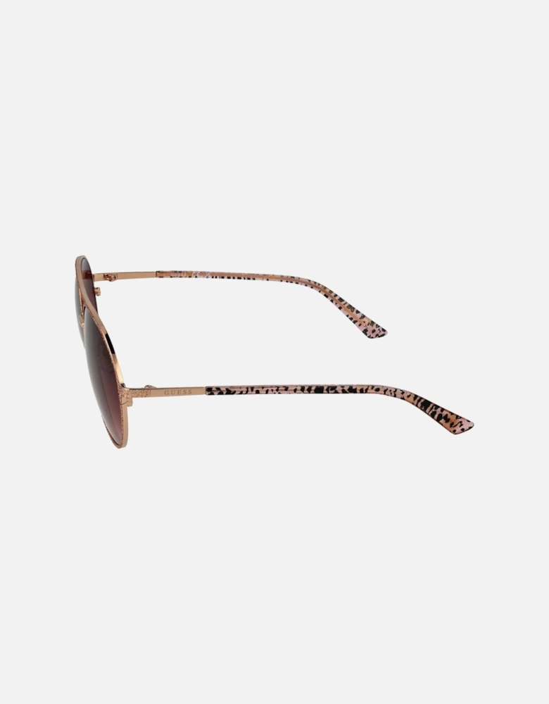 Mirrored Gradient Aviator Sunglasses Women - Rose Gold