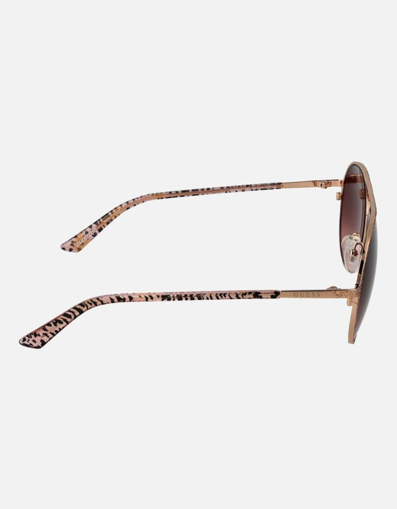 Mirrored Gradient Aviator Sunglasses Women - Rose Gold