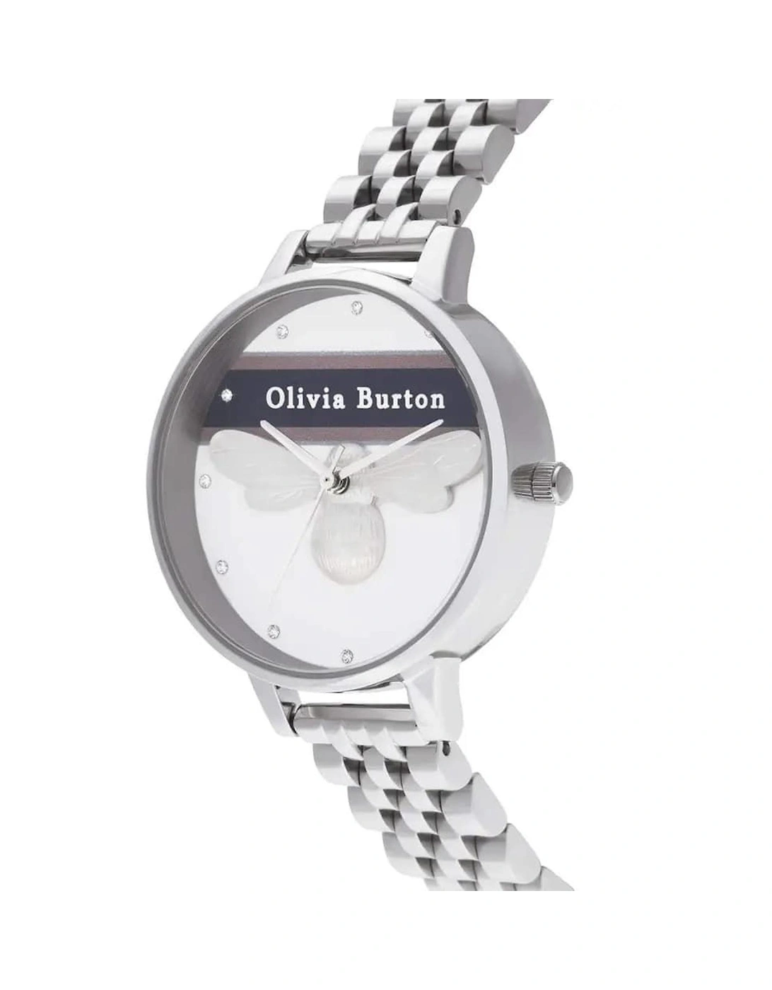 Stainless Steel Quartz Analog Watch Women - Silver Watches