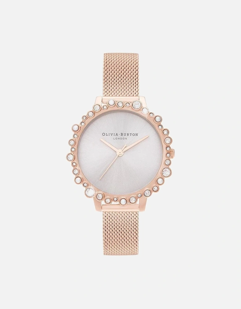 Quartz Analog Stainless Steel Watch with Crystal Box Women -