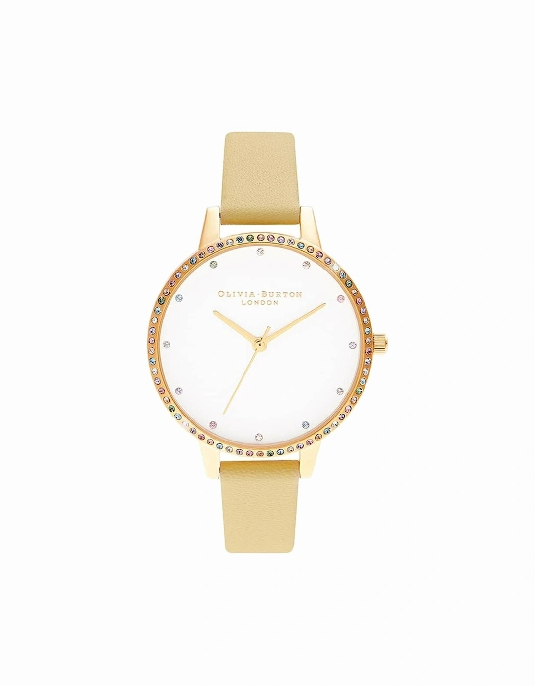 Stainless Steel Quartz Analog Leather Watch Women - Yellow Watches, 2 of 1