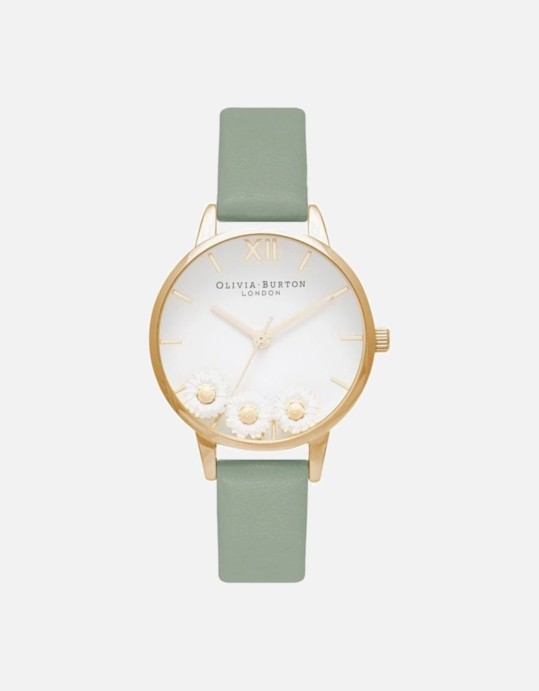 Quartz Analog Stainless Steel Watch with Synthetic Leather Bracelet