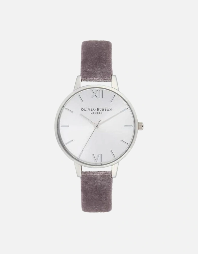 Quartz Analog Stainless Steel Watch with Synthetic Leather Strap Women