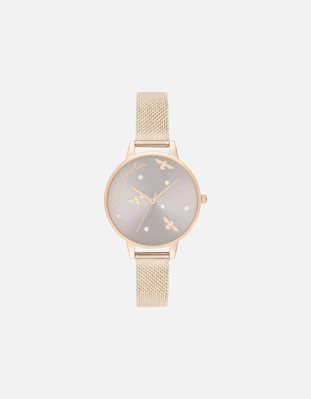 Steel Case Quartz Analog Watch with Deployant Clasp Women - Gold, 2 of 1