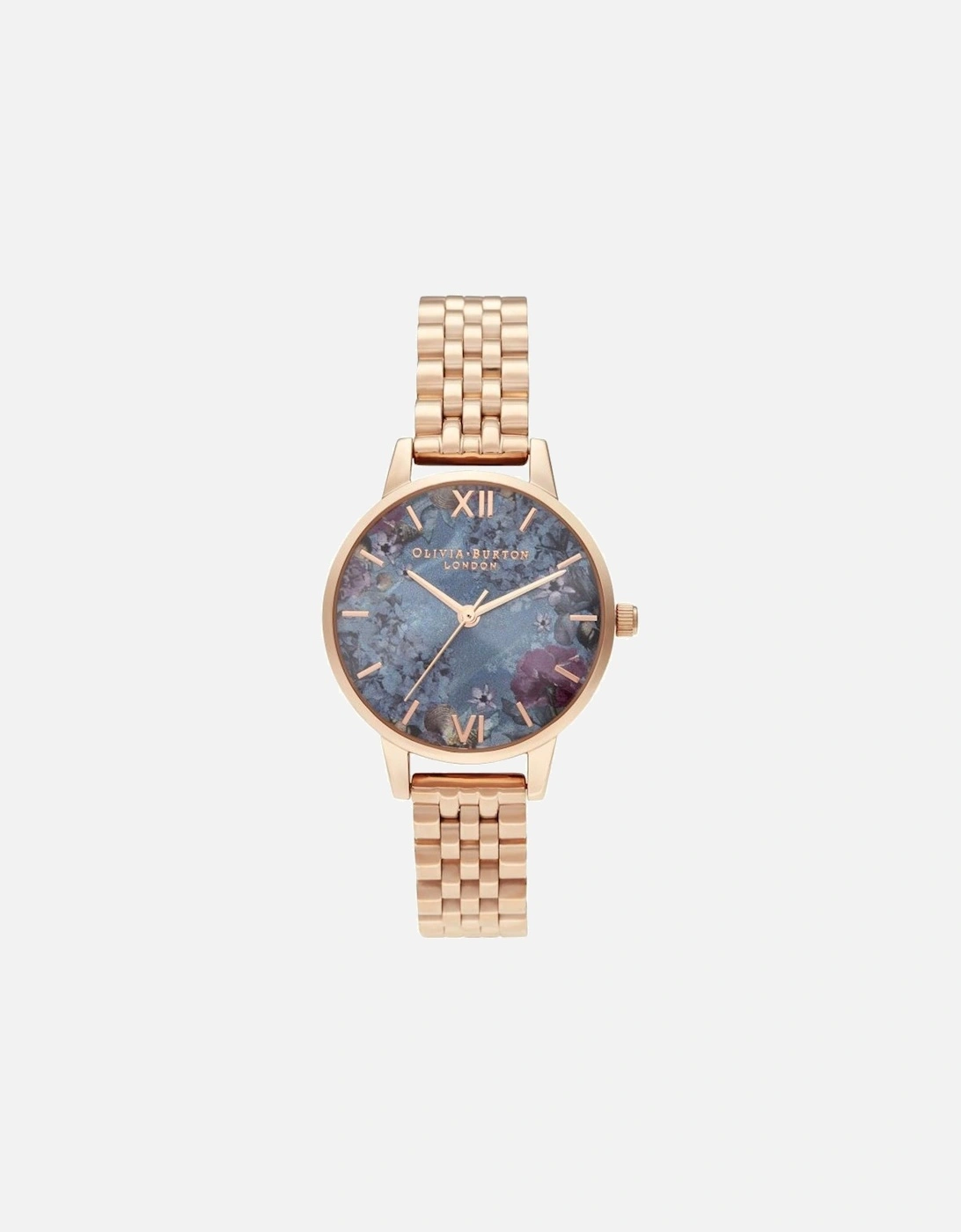 Quartz Analog Floral Motif Stainless Steel Watch Women - Multicolor, 3 of 2