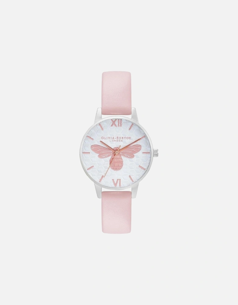 Stainless Steel Quartz Watch with Bee Motif Women - Multicolor Watches