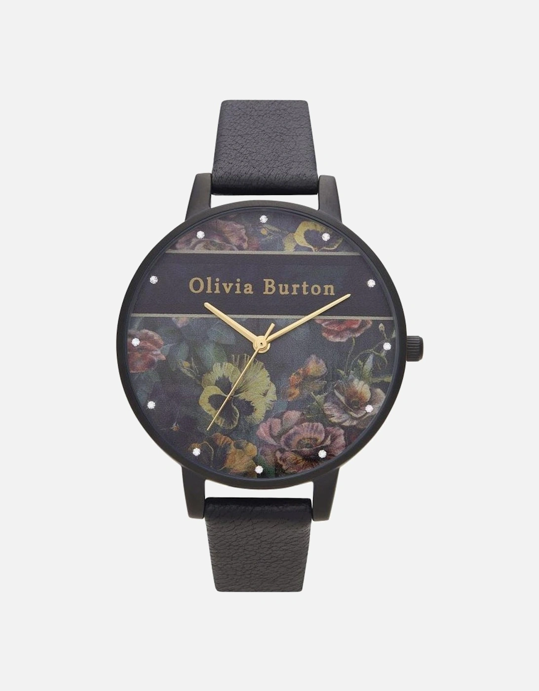 Quartz Analog Steel Case Leather Bracelet Watch Women - Black Watches, 2 of 1