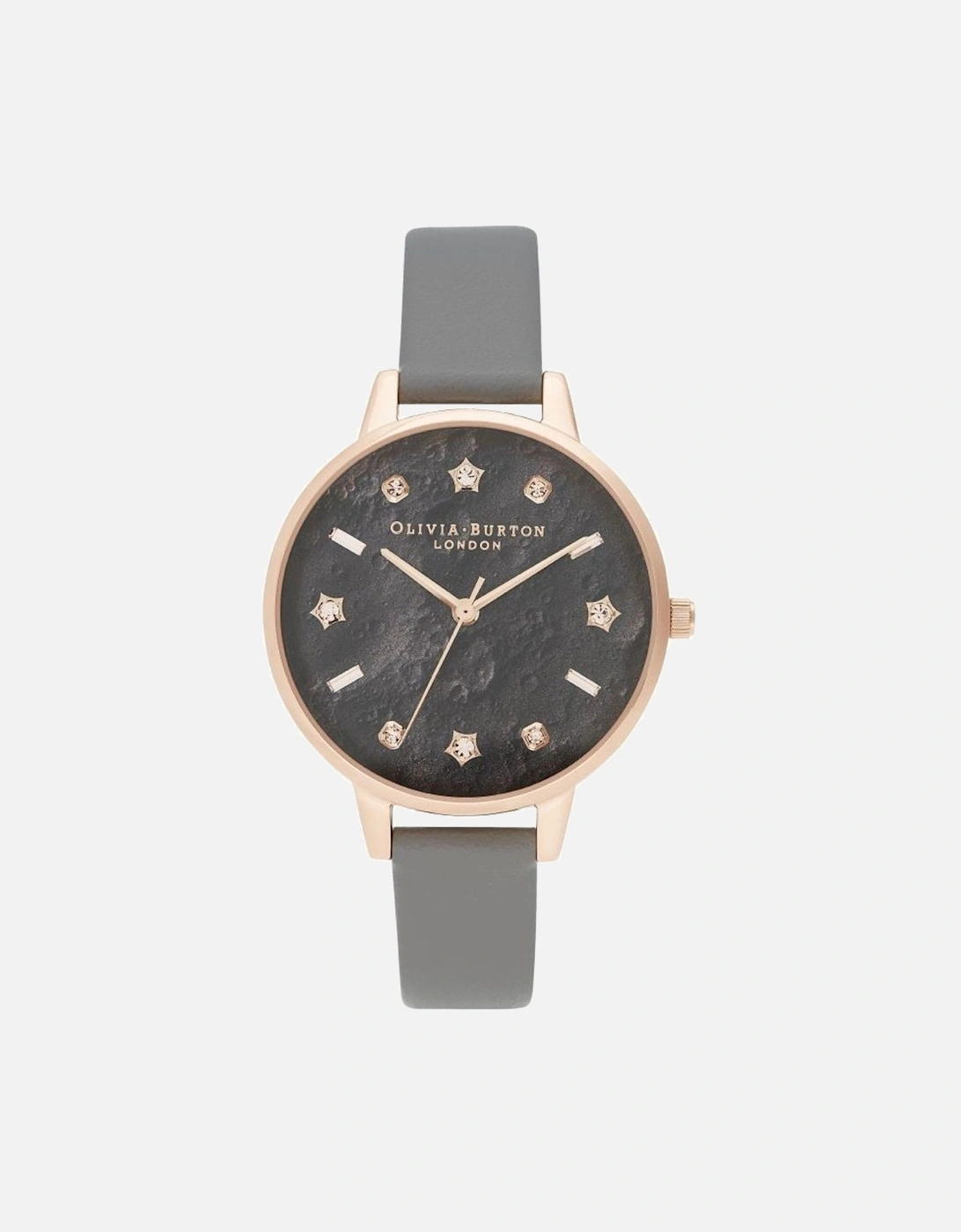 Steel Case Quartz Watch with Leather Bracelet Women - Gray Watches, 2 of 1