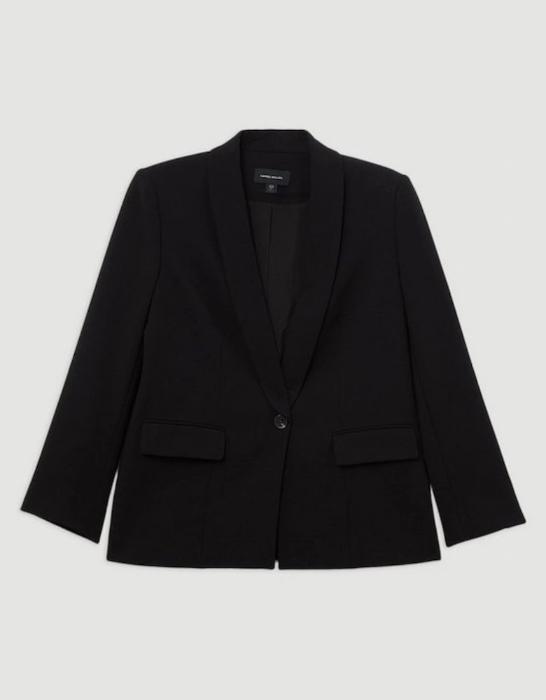 Compact Stretch Essential Tailored Single Breasted Blazer