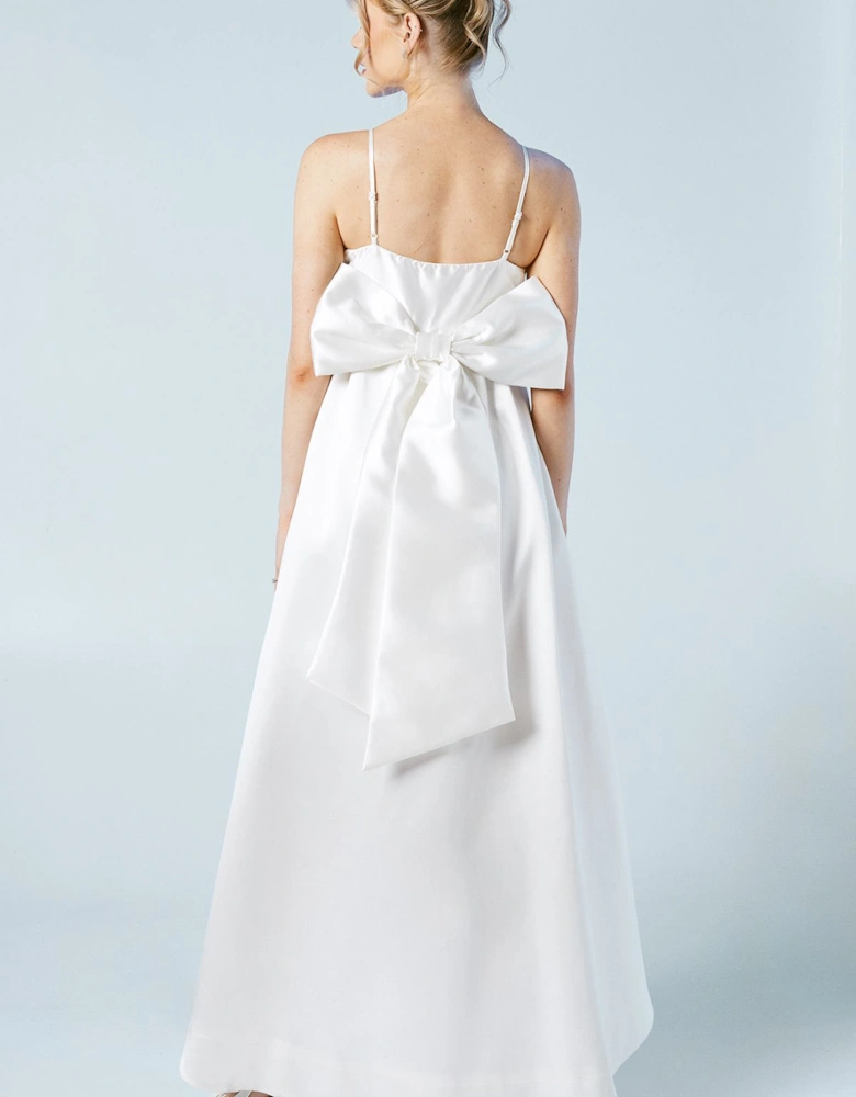 Twill High Low Wedding Dress