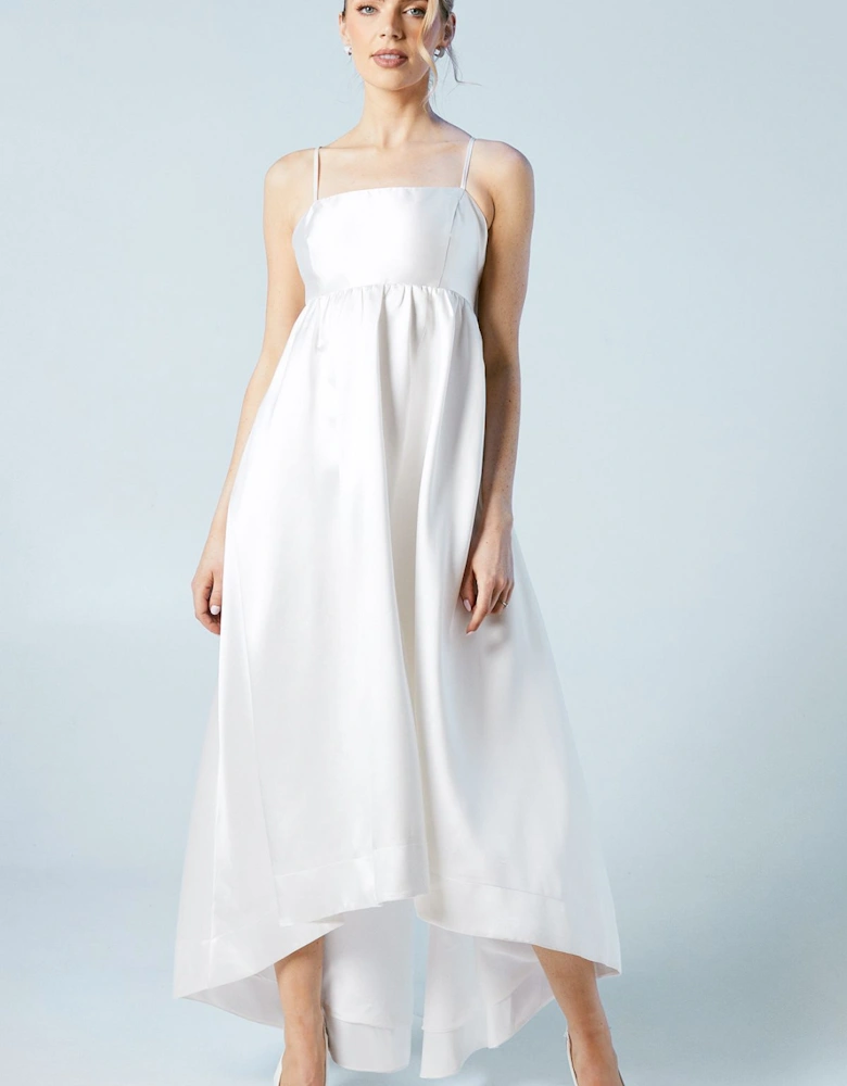 Twill High Low Wedding Dress