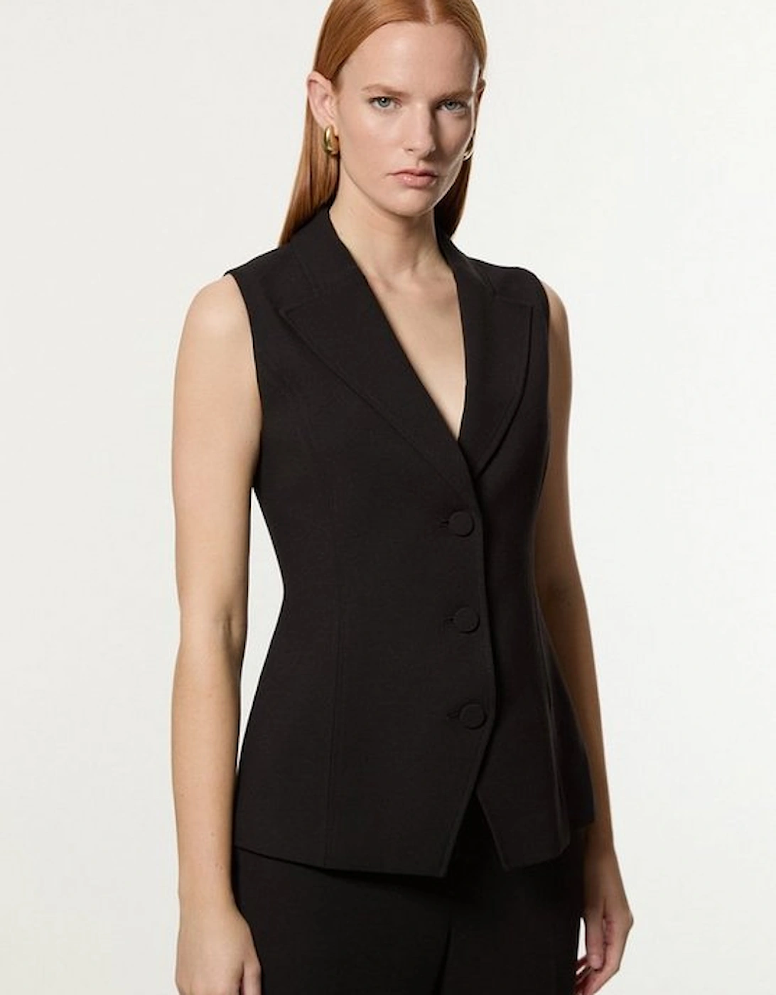 Compact Stretch Essential Tailored Waistcoat Jacket