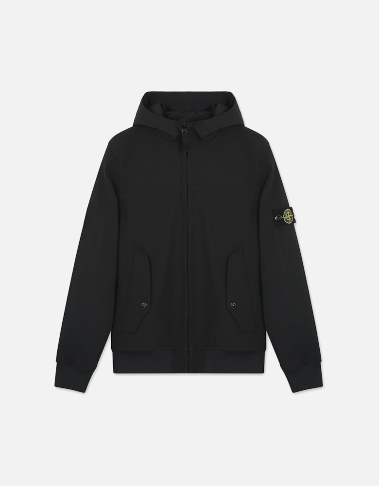 Kids Hooded Zip Jacket Black