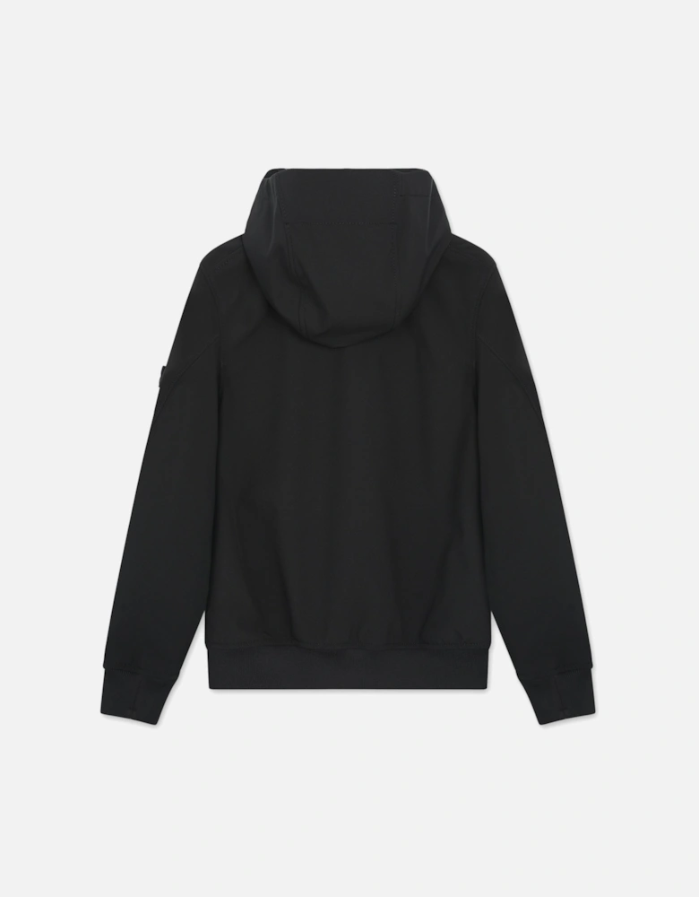 Kids Hooded Zip Jacket Black