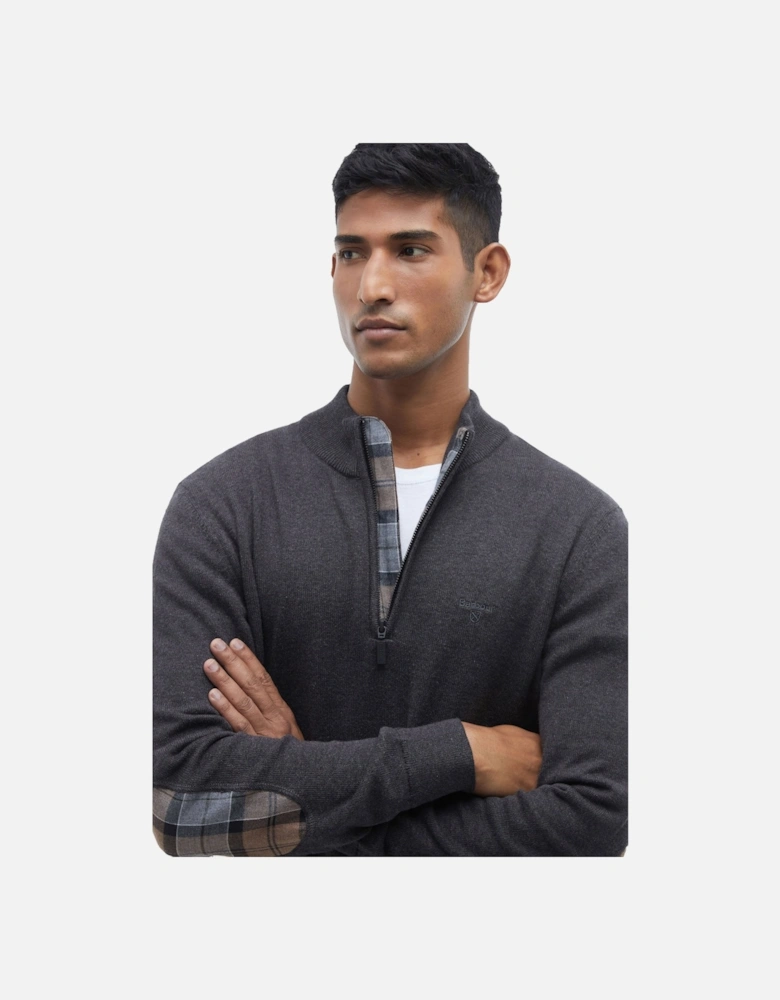 Avoch Half Zip Knitwear Charcoal