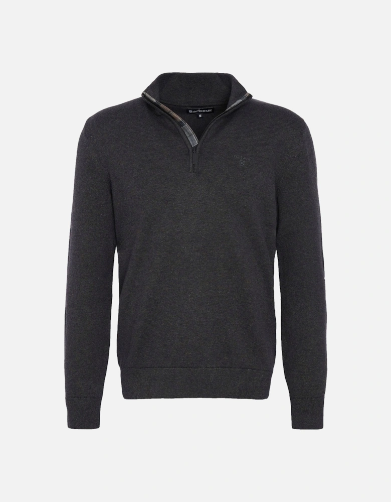 Avoch Half Zip Knitwear Charcoal