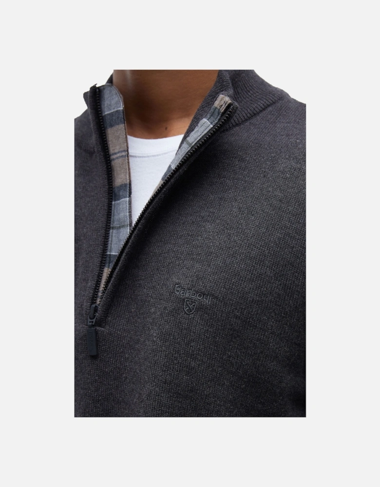 Avoch Half Zip Knitwear Charcoal