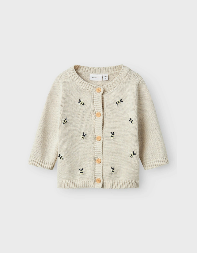 Baby Tommy Knitted Cardigan Peyote Melange