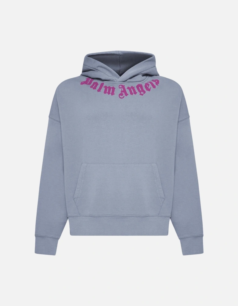 Neck Logo Blue/Pink Pullover Hoodie