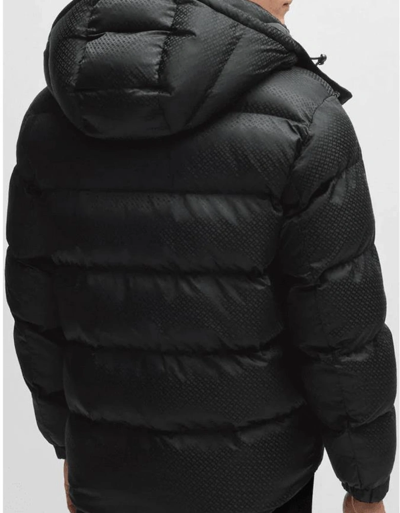 Corbinian4 Monogram Logo Black Puffer Jacket