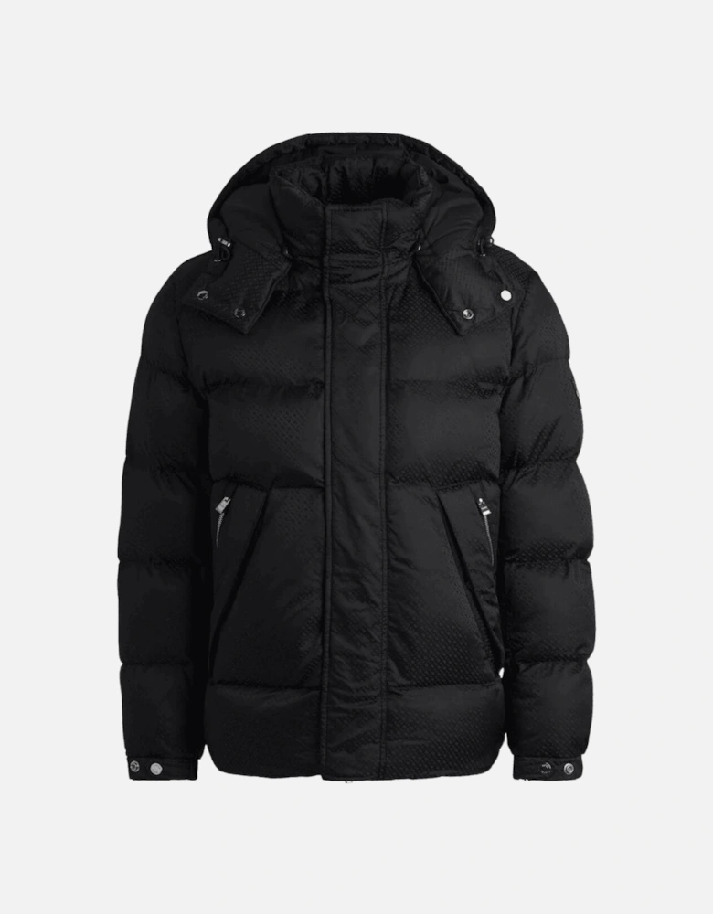 Corbinian4 Monogram Logo Black Puffer Jacket