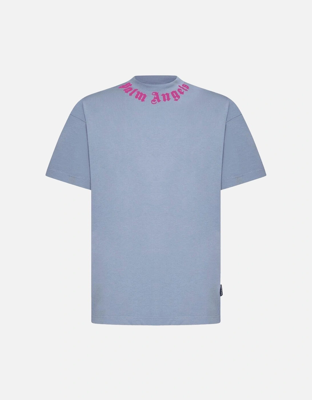 Neck Logo Oversized Blue/Pink T-Shirt, 5 of 4