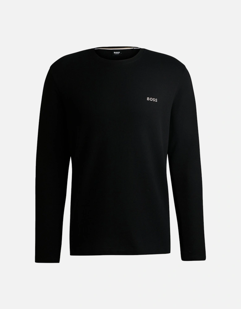 Waffle LS Shirt Black