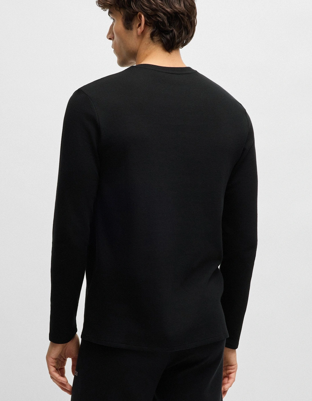 Waffle LS Shirt Black