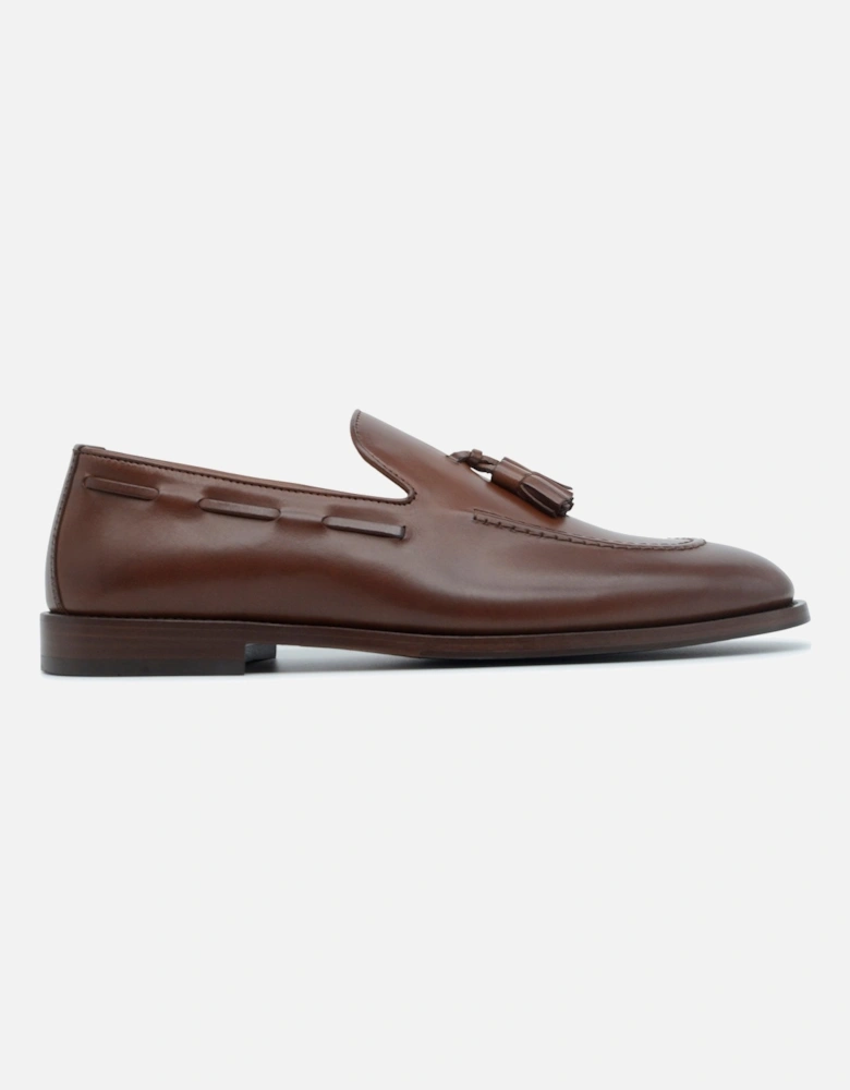 Tassel Leather Loafers Brown