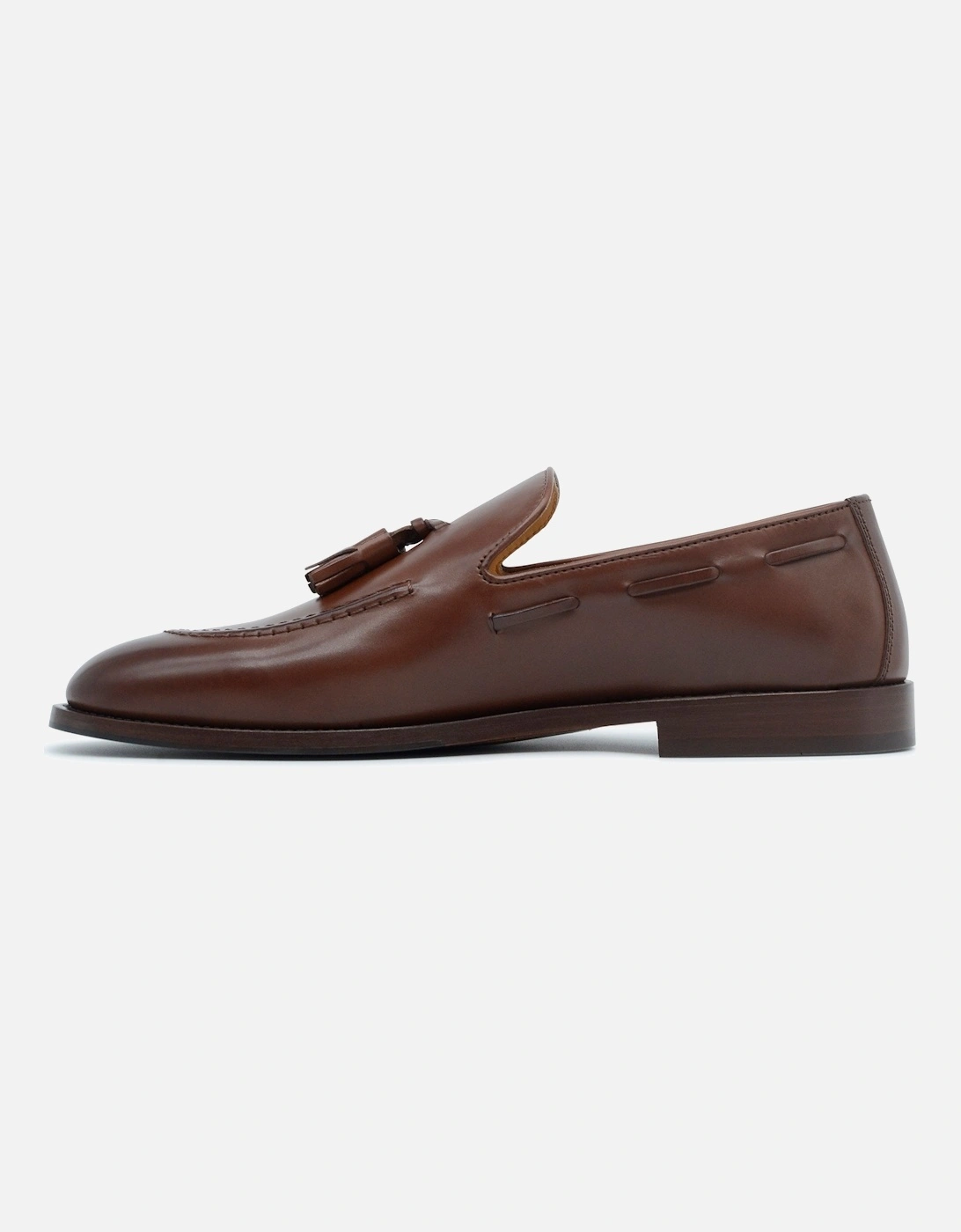 Tassel Leather Loafers Brown