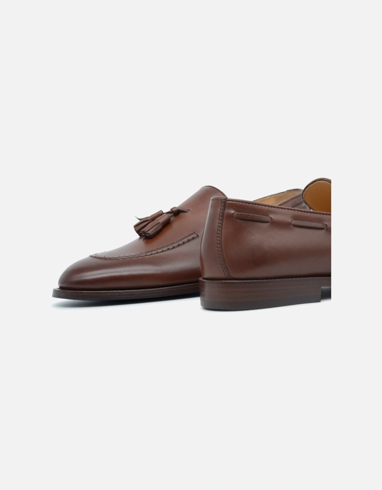 Tassel Leather Loafers Brown