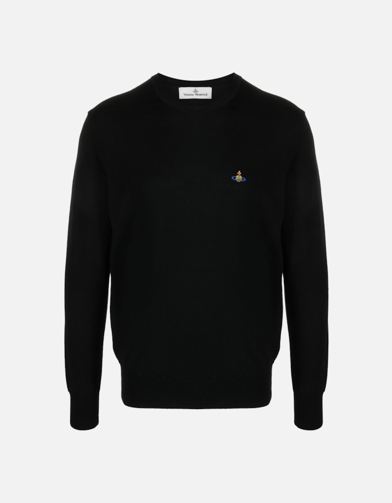 Alex Crewneck Orb Sweater Black