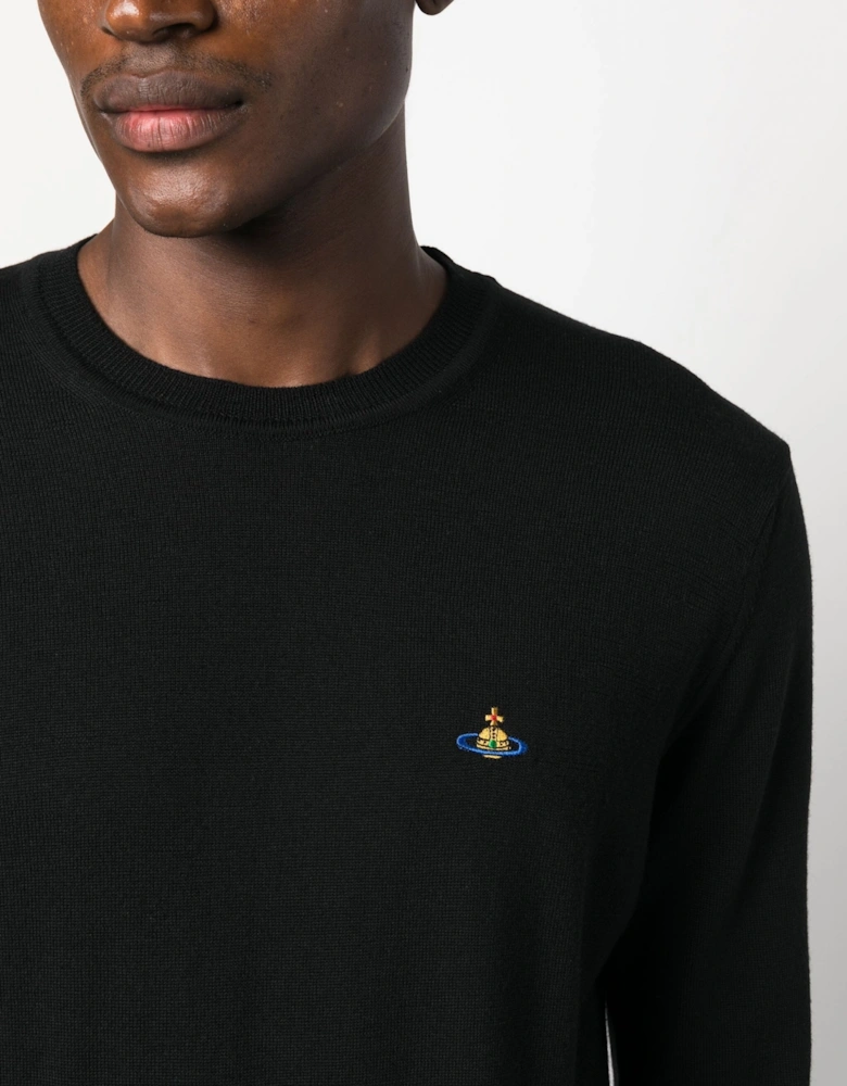 Alex Crewneck Orb Sweater Black