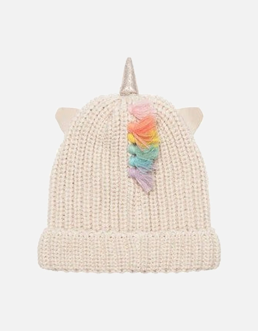 Rainbow Unicorn Knitted Hat 3-6 years