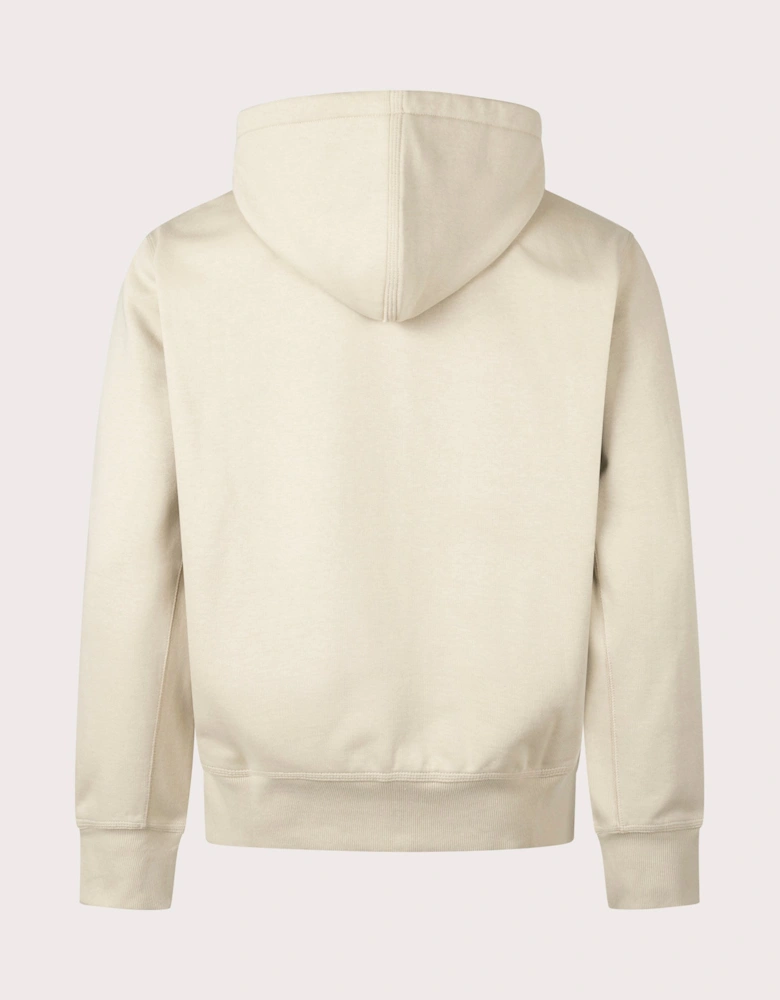 Relaxed Fit American Script Zip Through Hoodie