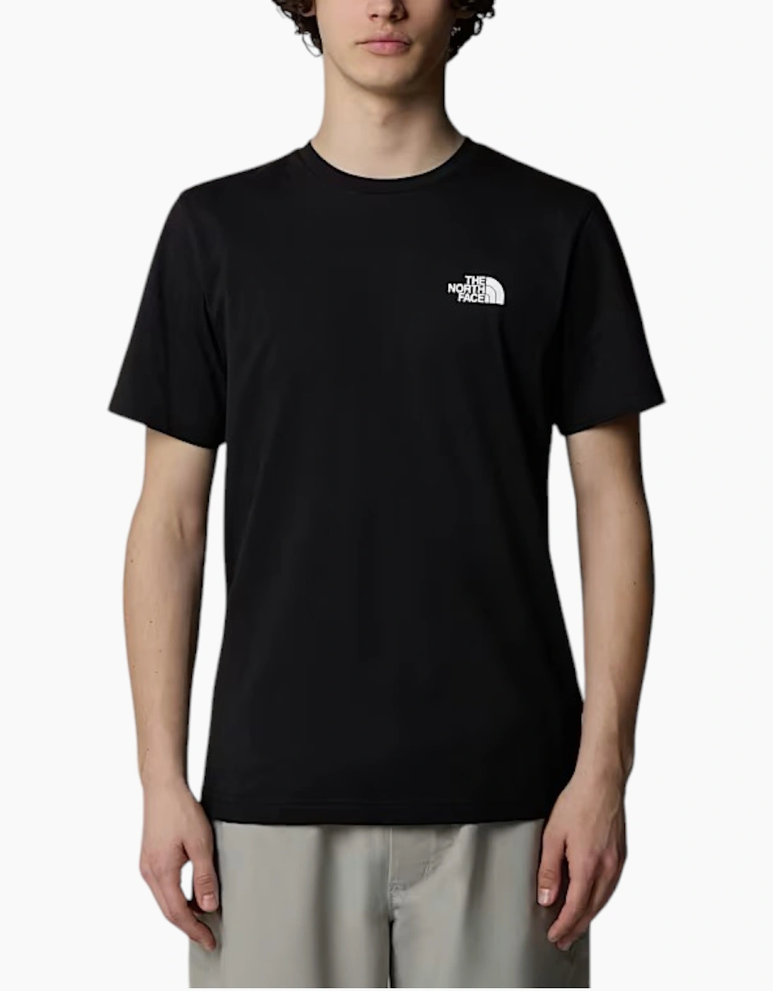 The North Face Men's The North Face T-Shirt Mens T Shirt Simple Dome Sports Cotton Casual Crew Neck - Black