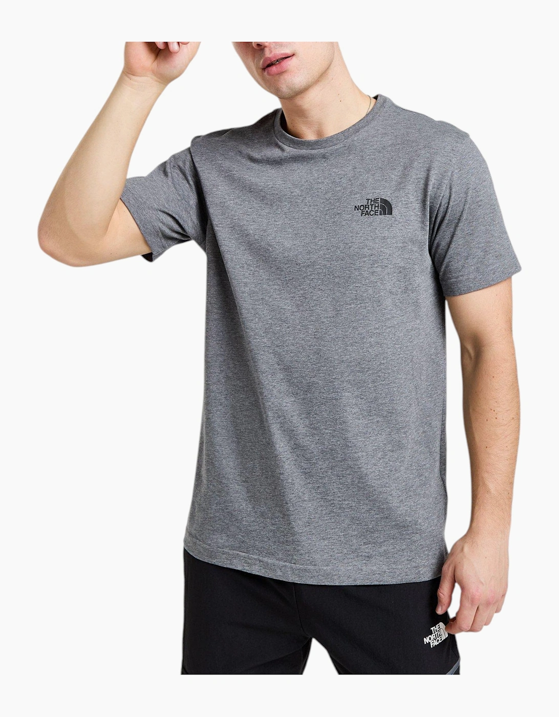 The North Face Men's The North Face T-Shirt Mens T Shirt Simple Dome Sports Cotton Casual Crew Neck - Grey