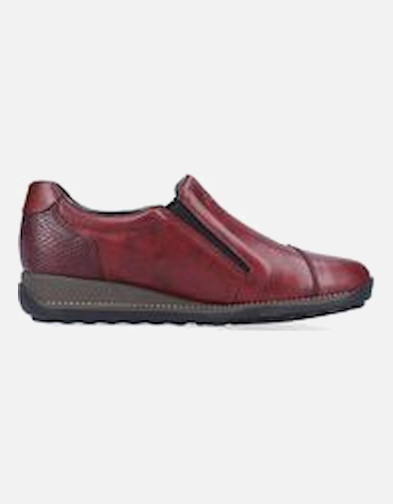 Ladies Shoes 44265-35 wine slip on waterproof shoe