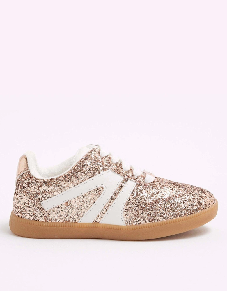 Girls Glitter Trainers - Pink