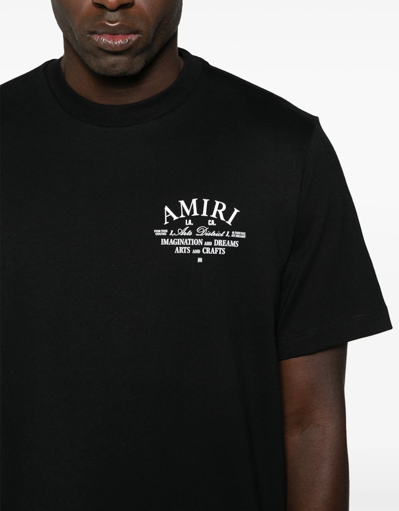 Art District Logo Printed T-Shirt in Black