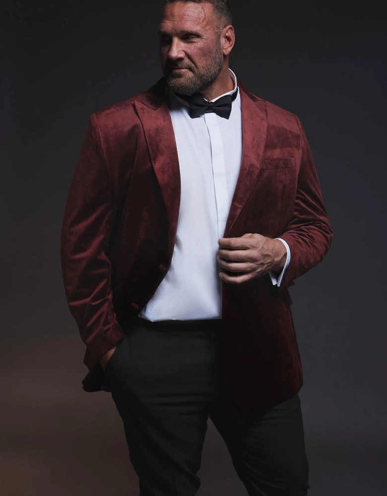 Velvet Blazer Regular - Red