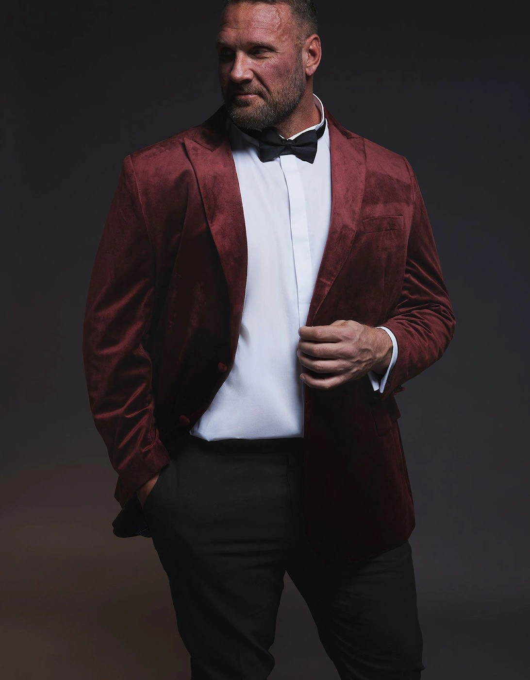 Velvet Blazer Regular - Red, 2 of 1