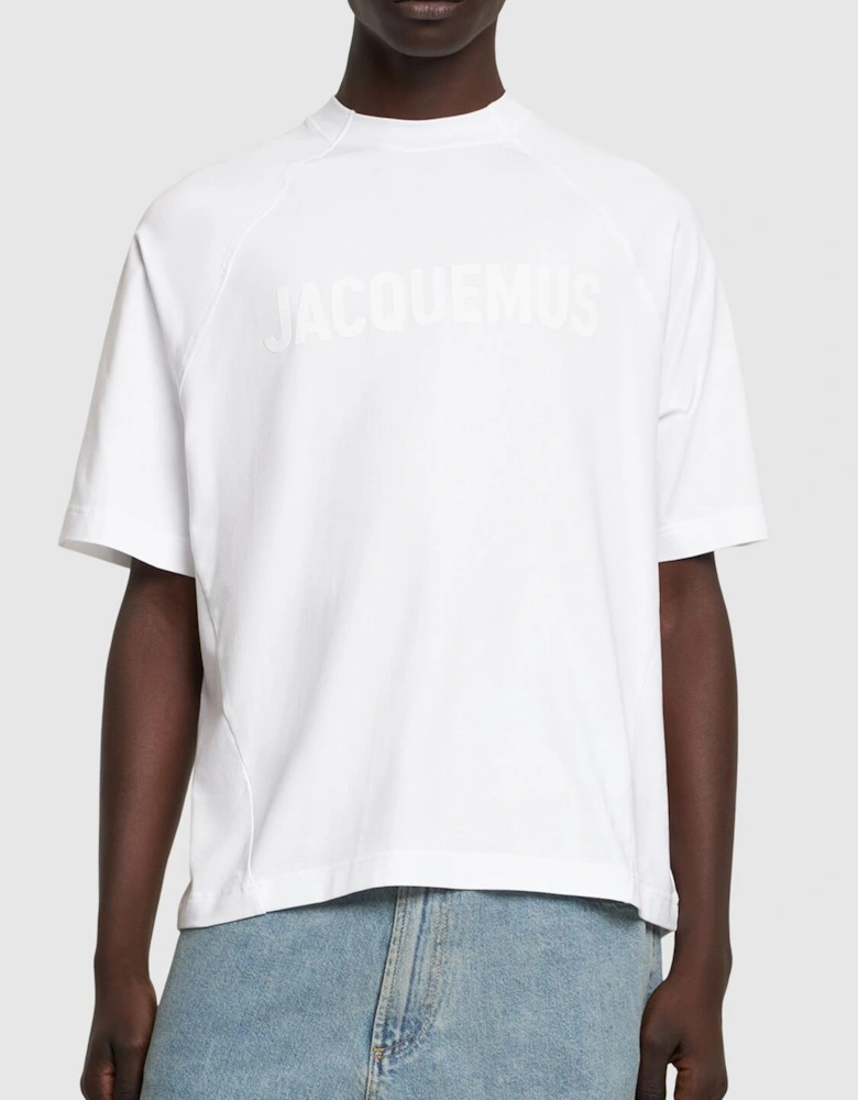 Le Typo Logo Printed Oversized T-Shirt in White