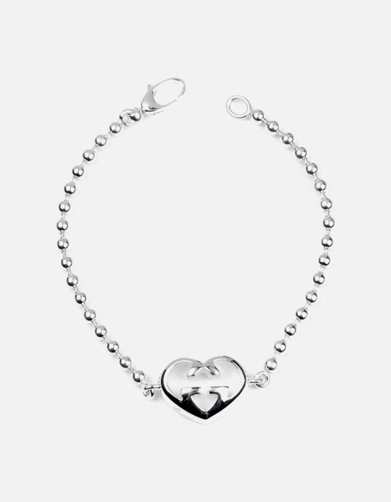 Interlocking Sterling Silver G Heart Bracelet