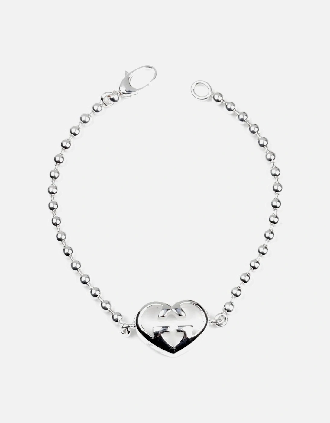 Interlocking Sterling Silver G Heart Bracelet, 3 of 2