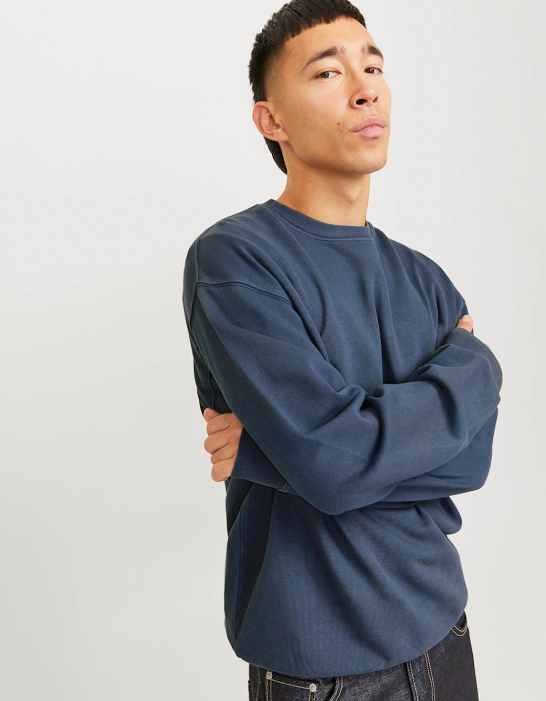 Essentials Charge Faded Crew Neck Sweat Mood Indigo