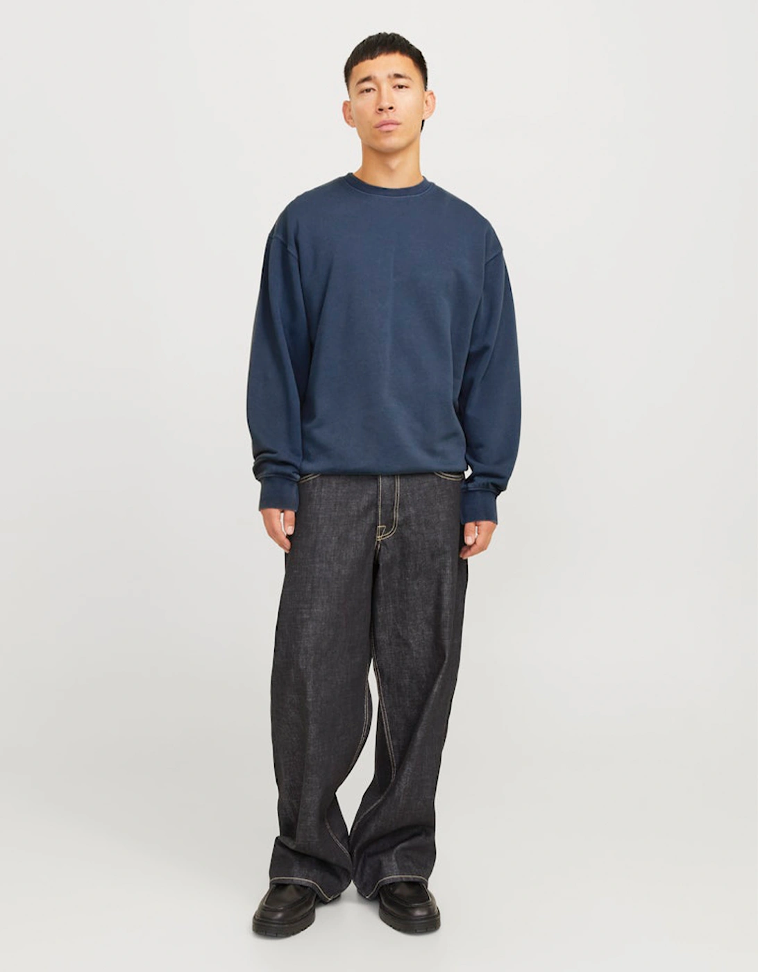 Essentials Charge Faded Crew Neck Sweat Mood Indigo